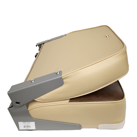 Boat Pedestal Seat Fold Down High Back Boat Seat - Horizon Boat Seats - 1002-ABD GREY/NAV Boat Seat Pedestal